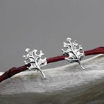 Pendientes Hoja de Roble, hecho a mano en Plata de Ley / Mizril