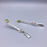 Pendientes Largos de  Diseño en Plata de ley y piedra natural. Comprar Online / Mizril