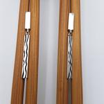 Pendientes largos en plata de ley con textura Cebra /Mizril