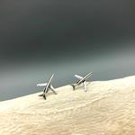 Pendientes de aviones en Plata de ley/ Mizril