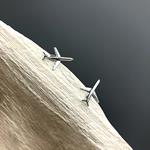 Pendientes de aviones en Plata de ley/ Mizril