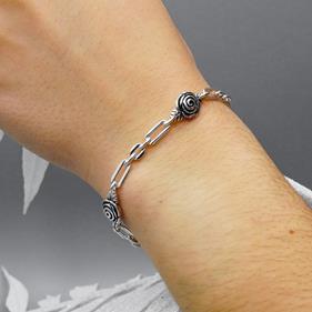 Pulsera ROSAS | ROSAS 401A | Joyas Creativas, Joyas de Autor, Artesanía de Madrid, Alianzas, gemelos, joyas de Madrid